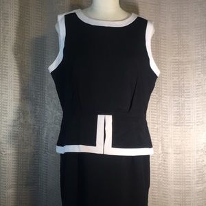 Calvin Klein Sleeveless Peplum Dress